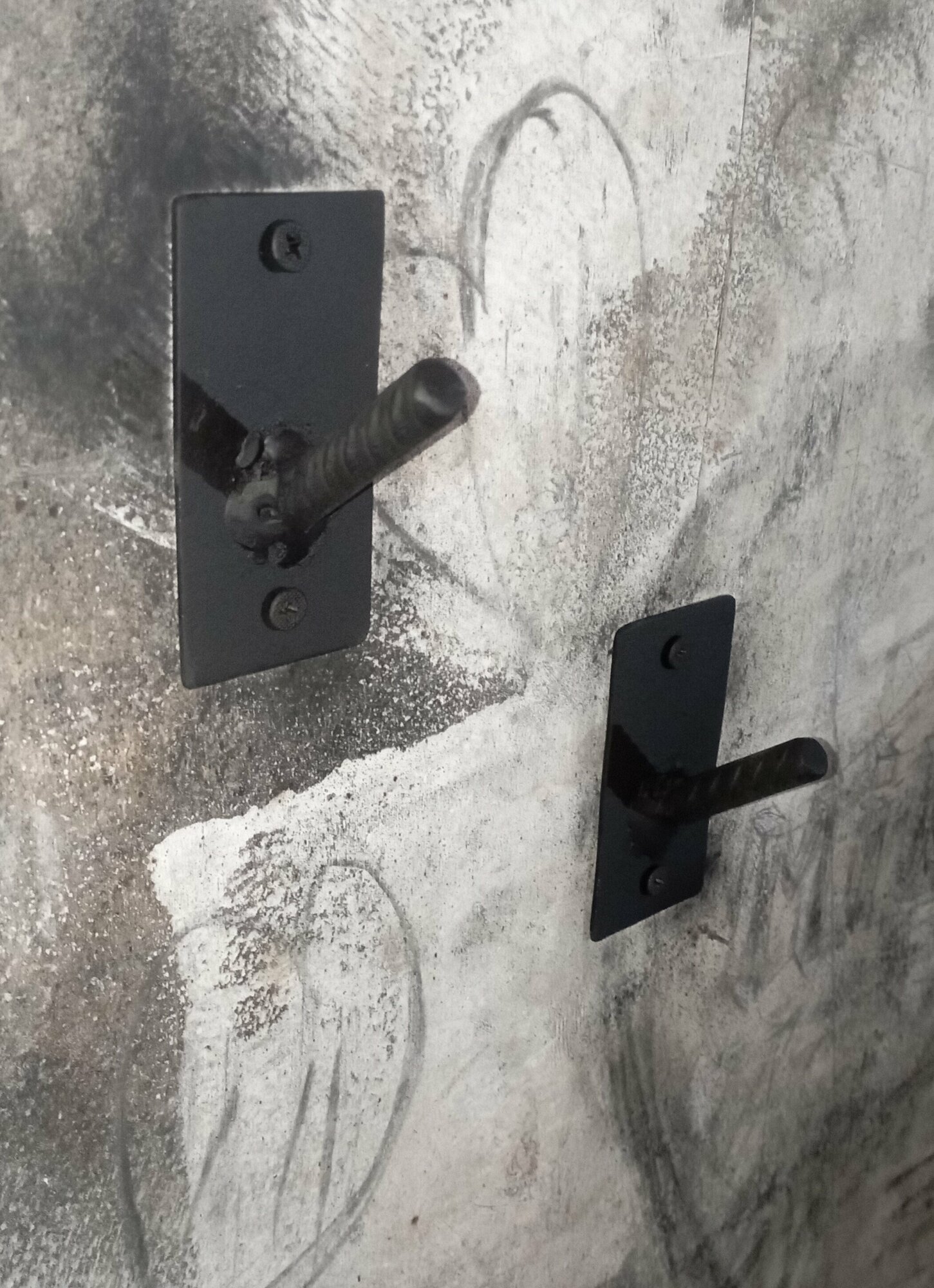 Крючок Loft настенный, металлический, из арматуры, черный