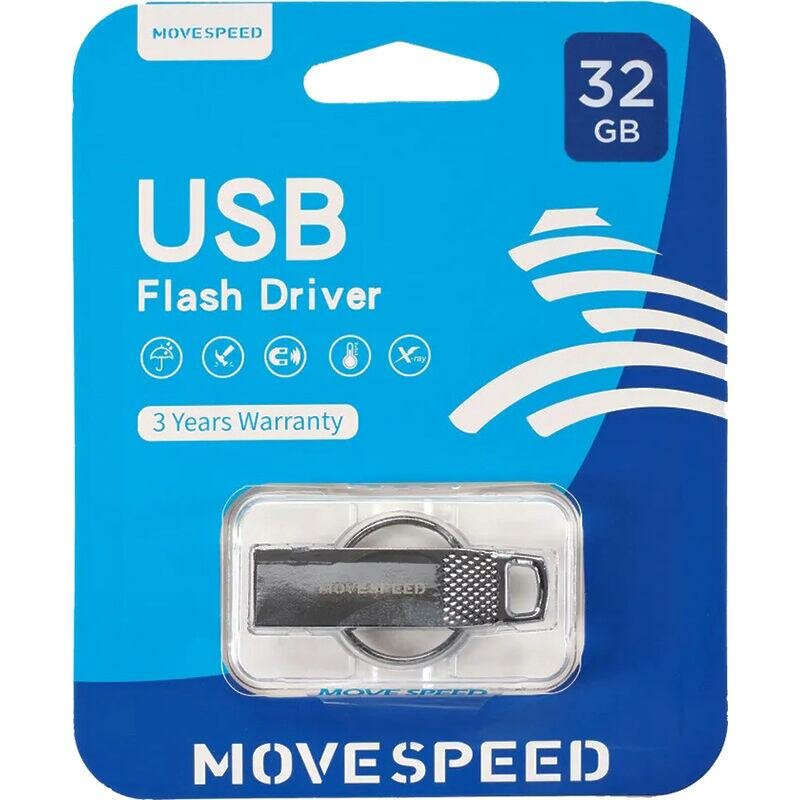 Накопитель USB 2.0 32GB Move Speed YSUSL серебро металл - фото №13