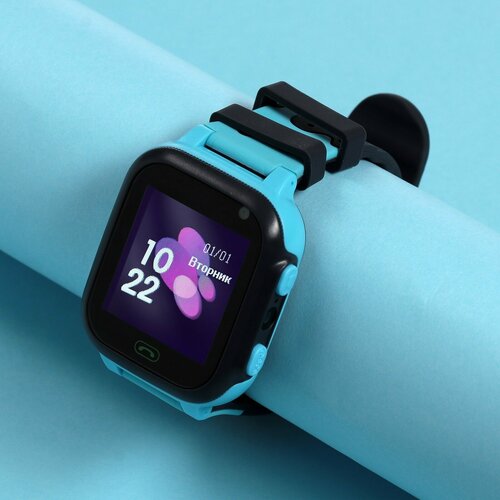 Детские смарт-часы AM-15 144 128x128 SIM 2G LBS камера 008 Мп голубые 260900₽