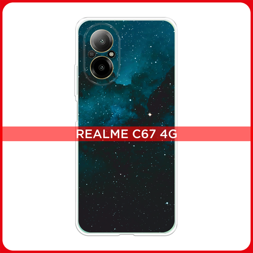 Силиконовый чехол на Realme C67 4G / Реалми C67 4G Синий космос силиконовый чехол на realme c67 4g реалми c67 4g мандала космос