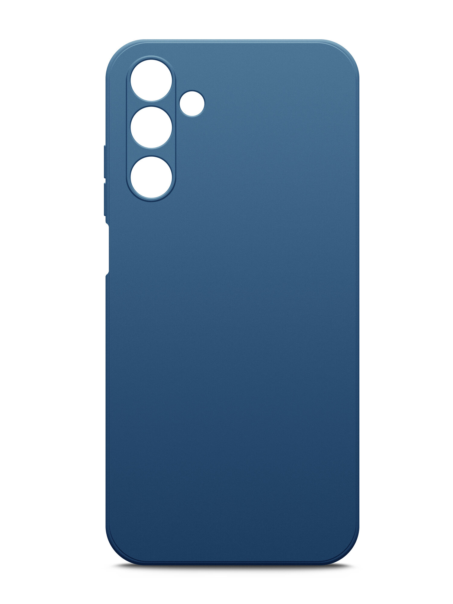 Чехол на Samsung Galaxy A25 (Самсунг Галакси А25) синий силиконовый с защитной подкладкой из микрофибры Microfiber Case, Brozo
