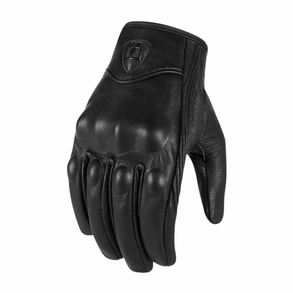 Мотоперчатки перчатки кожаные Y-12 для мотоциклиста на мотоцикл скутер мопед квадроцикл, черные, S