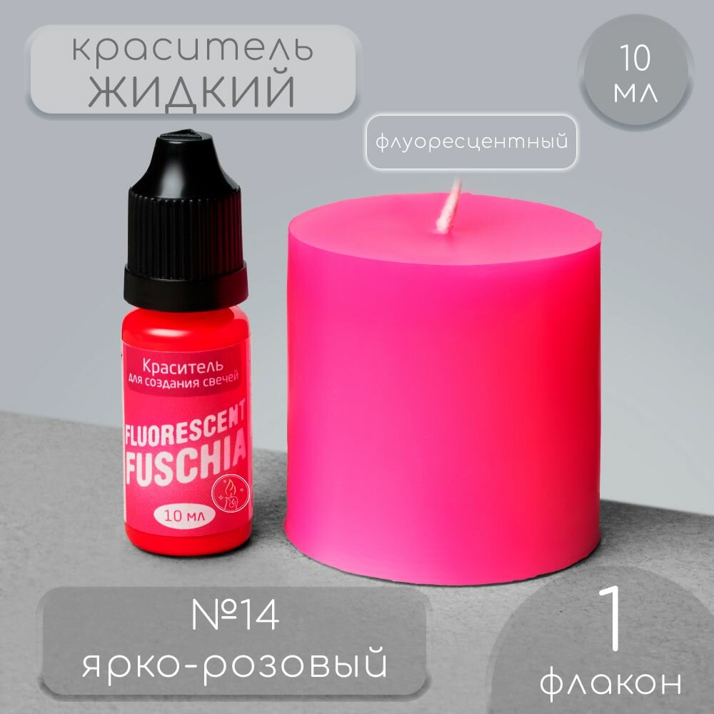 фото Краситель для свечей, жидкий, цвет: насыщено-розовый