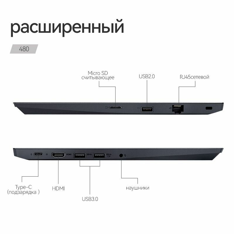 Ноутбук Lenovo ThinkPad T480 - 14 дюймов, Российская клавиатура, Windows 11