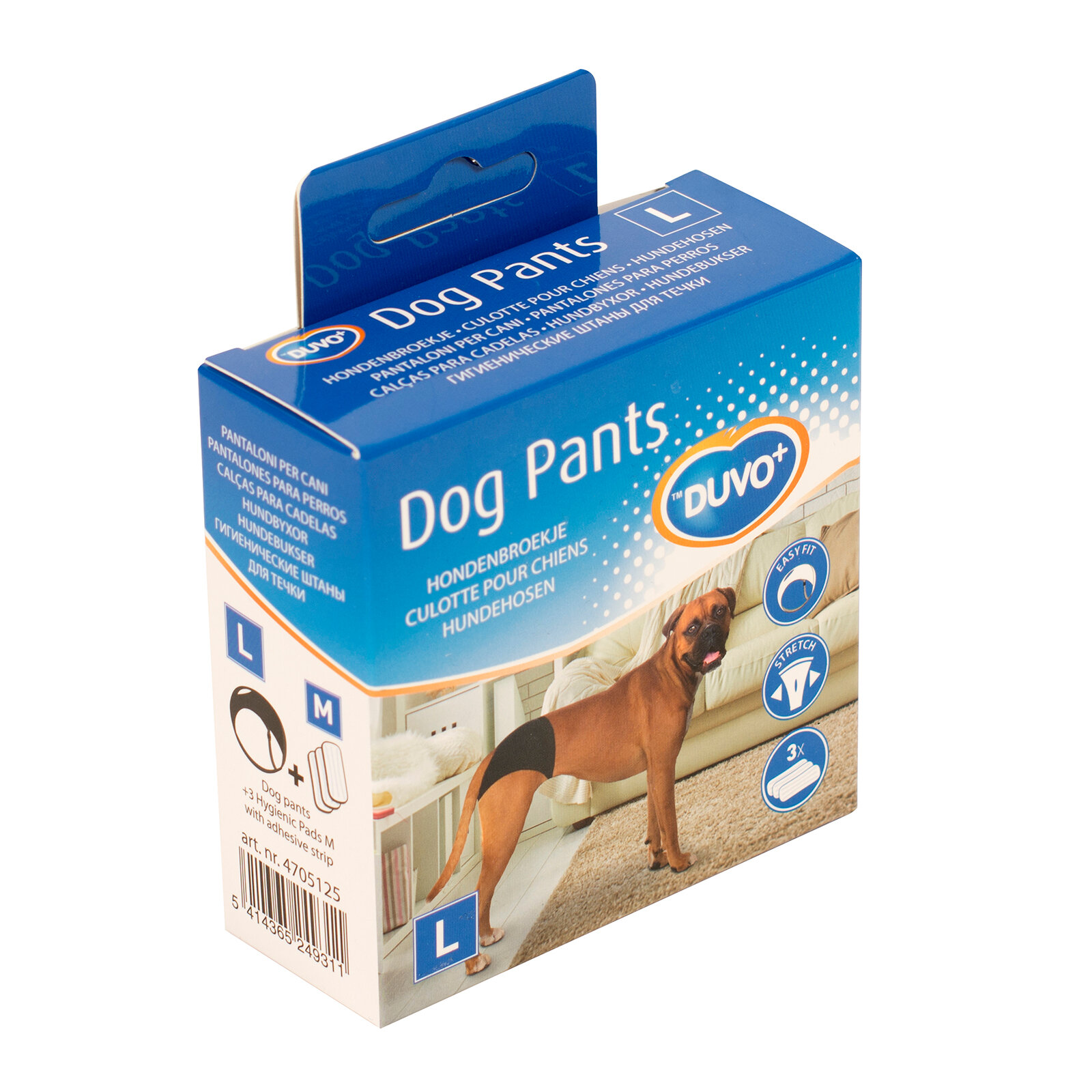 DUVO+ Трусы для собак "Dog Pants", L (40-49см) (Бельгия)