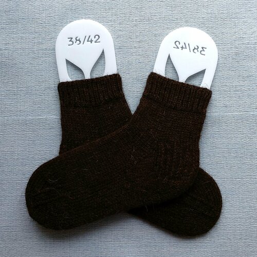 фото Носки , размер 37-38, коричневый rukodelkin world