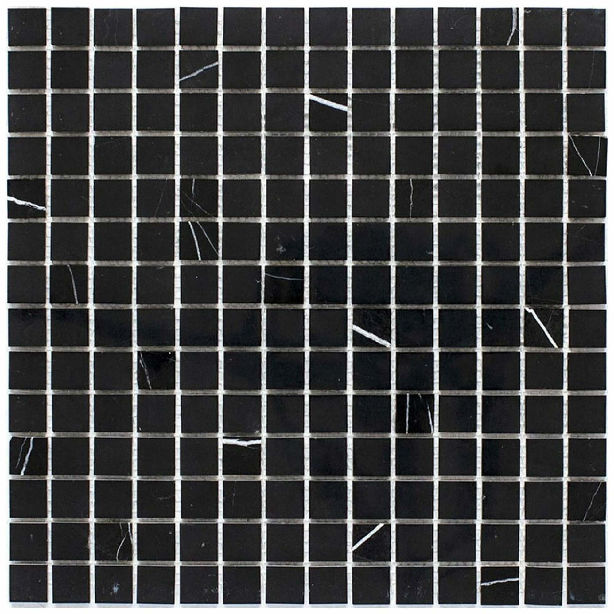 Мраморная мозаика StarMosaic Wild Stone черная 30,5х30,5 см