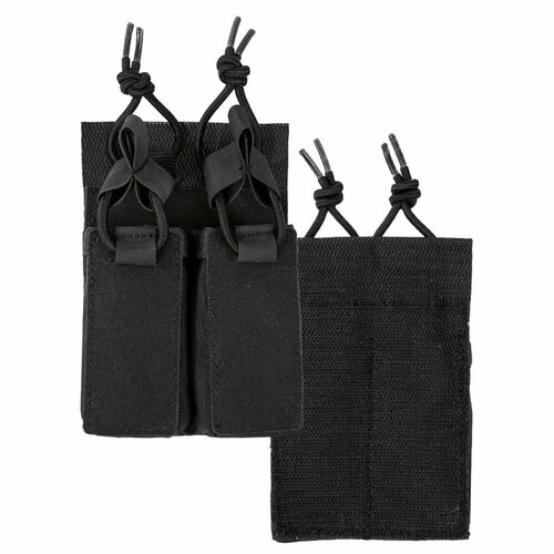 Подсумок Mil-Tec Double Pistol Magazine Pouch Hook and Loop Back black подсумок mil tec multipurpose belt pouch with hook and loop back black