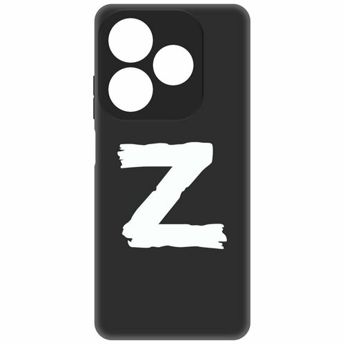 Чехол-накладка Krutoff Soft Case Z для INFINIX Smart 8 Plus черный чехол накладка krutoff soft case автодинамика для infinix smart 8 plus черный