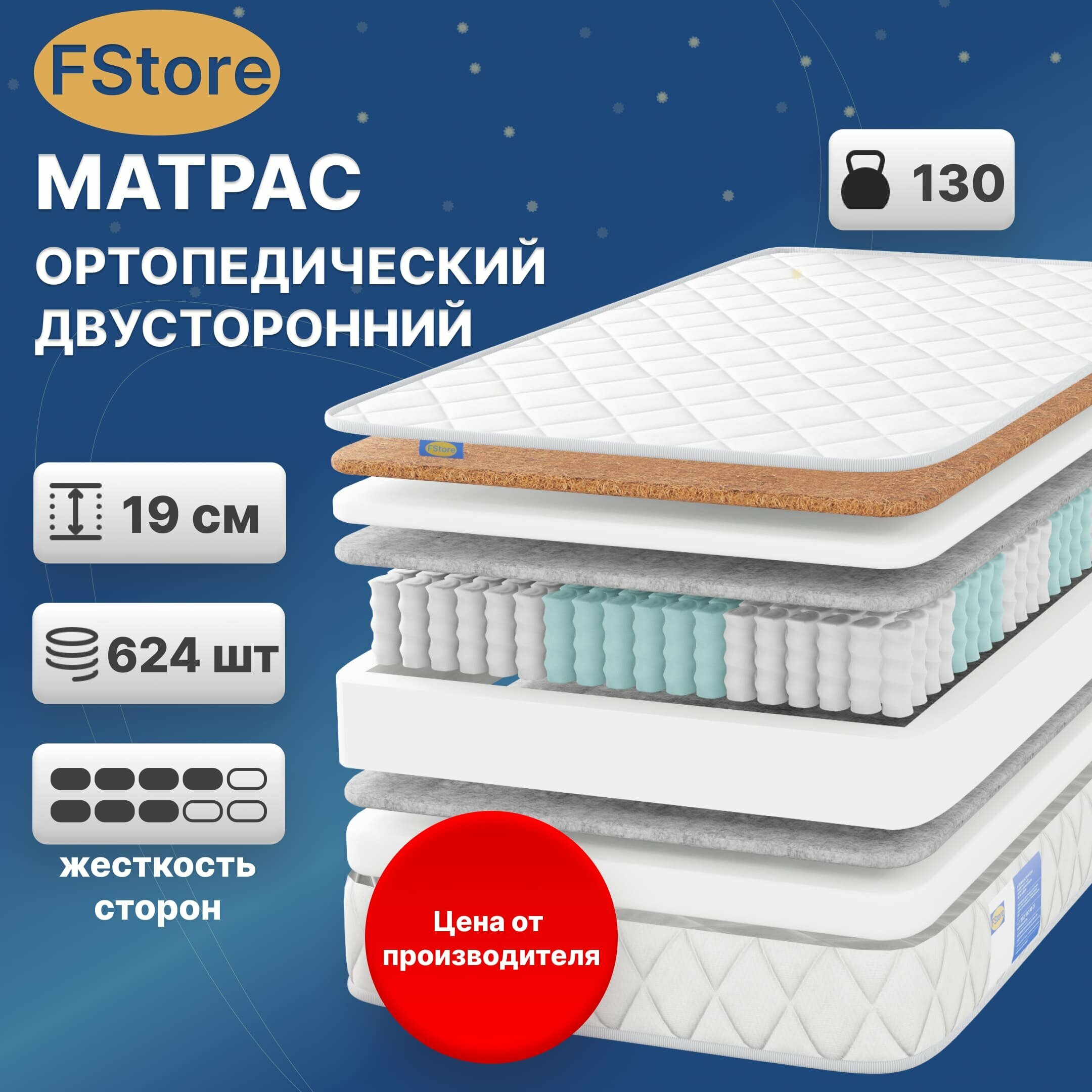 Матрас FStore Comfort Plus, Независимые пружины, 80х200 см