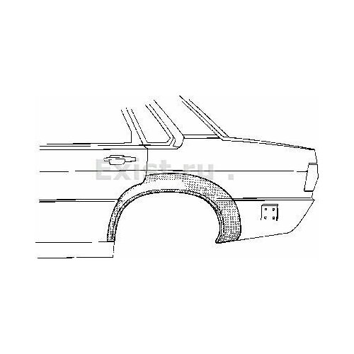 Van Wezel 0308147 Усилитель крыла AUDI 80 седан III (81,85 B2), 90 седан III (81, B2)