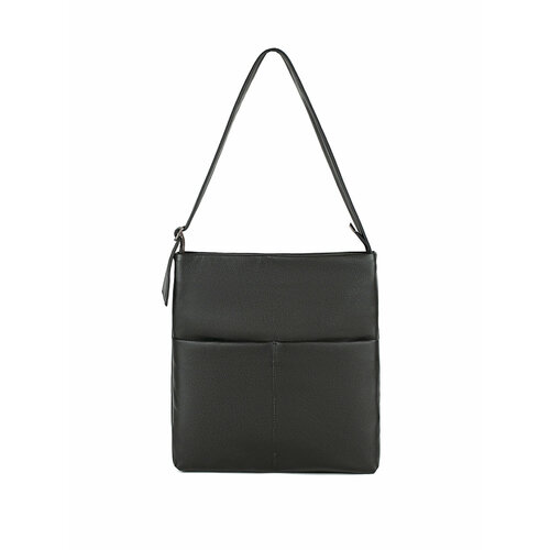 фото Сумка шоппер valensiy 21-8022kblack, фактура зернистая, черный