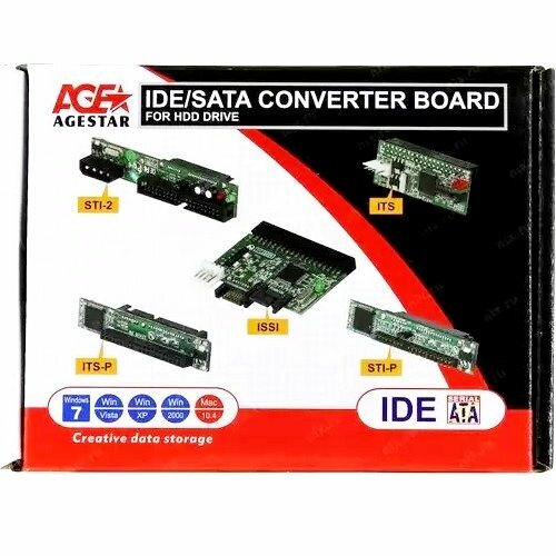 Контроллер-конвертер-переходник AgeStar (AS-SI-20330) SATA to IDE Converter (адаптер для подключенияSATA устройств к IDE контроллеру)