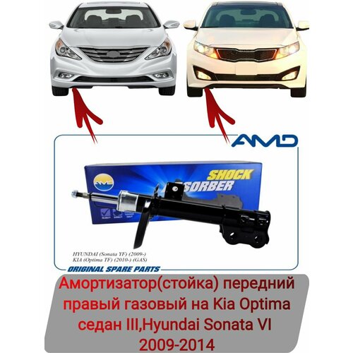 Амортизаторстойка передний правый газовый 10865₽