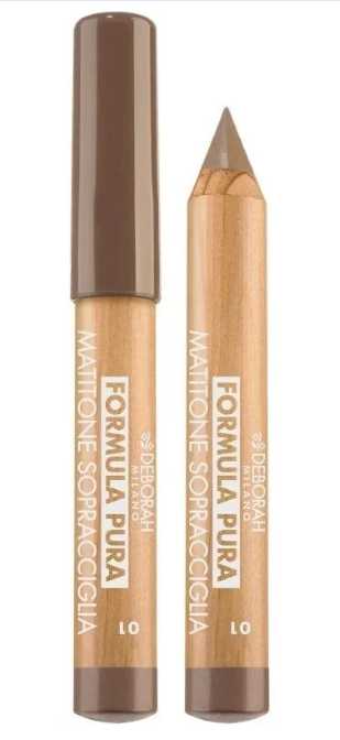 Карандаш для бровей Deborah Milano Formula Pura Chubby Eyebrow Pencil, с фиброй, тон 01, 2,3г