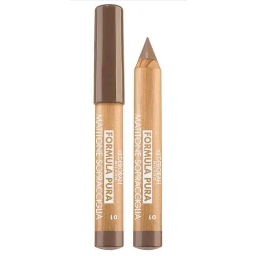 Карандаш для бровей Deborah Milano Formula Pura Chubby Eyebrow Pencil, с фиброй, тон 01, 2,3г