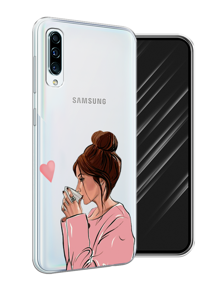 Силиконовый чехол на Samsung Galaxy A30s / Самсунг A30s "Приготовлено с любовью", прозрачный