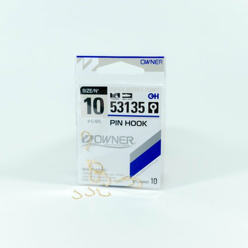 фото Крючок owner 53135 gold №10 pin hook