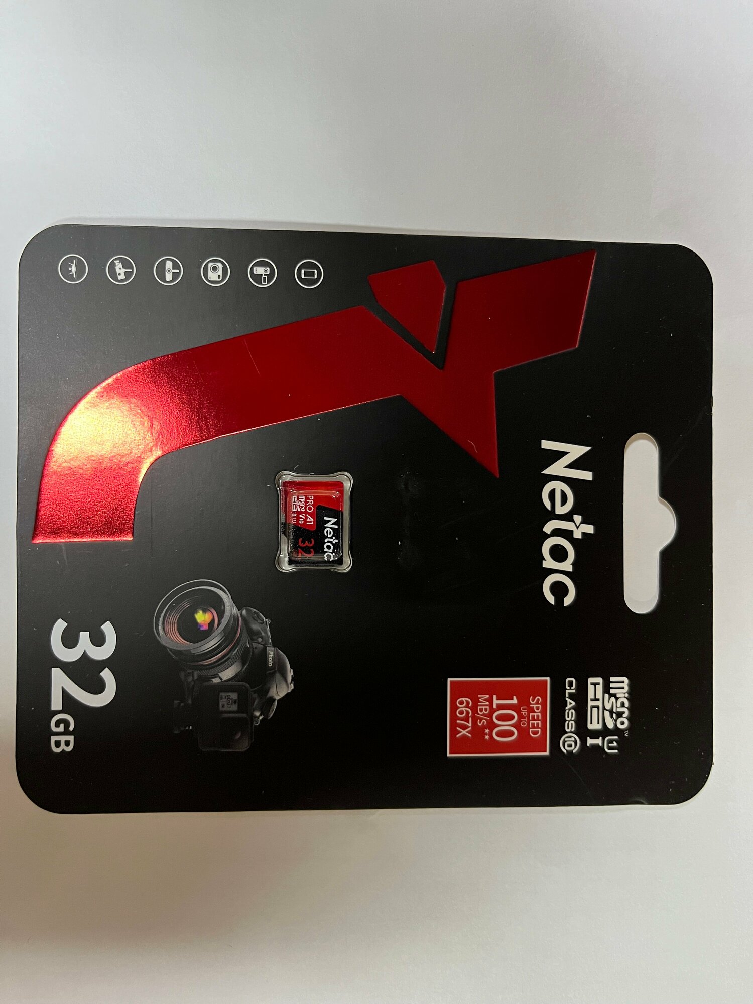 Карта памяти 32Gb - Netac P500 Extreme Pro MicroSDHC Class 10 A1 V10 NT02P500PRO-032G-S (Оригинальная!)