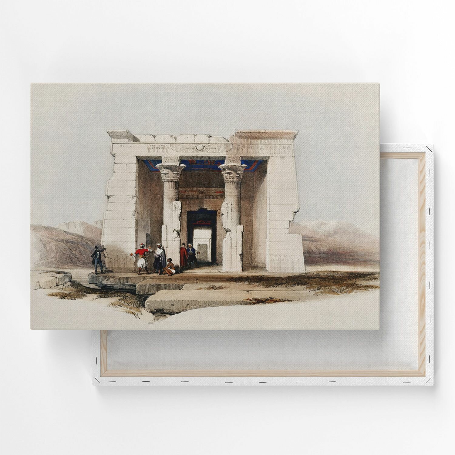 Картина на холсте, репродукция / Дэвид Робертс - Temple of Dandour Nubia / Размер 30 x 40 см