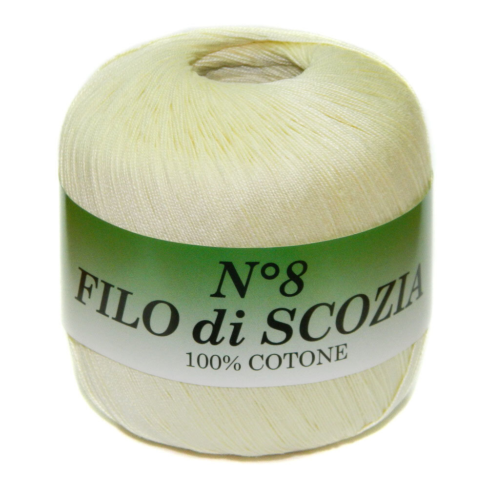 Пряжа Filo Di Scozia №8 Weltus (010), 50г, 340м, 100% мерсеризованный хлопок (2 шт.)