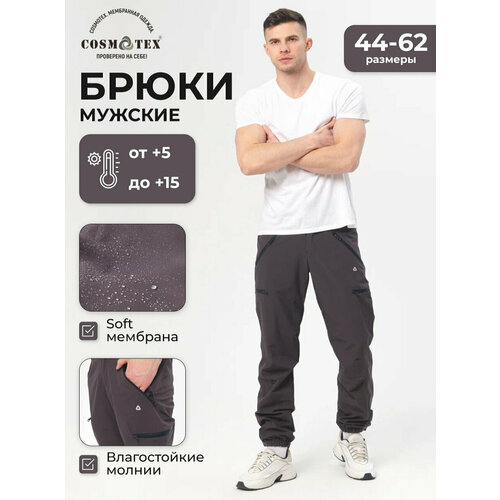 фото Брюки cosmotex, размер 56-58 182-188, серый