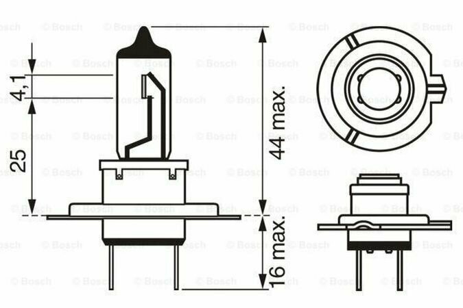 Лампа автомобильная 12V H7 55W BOSCH Pure Light 1 шт. блистер 1 987 301 012