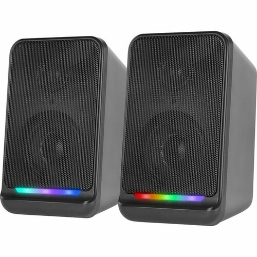Компьютерные колонки 20 Defender SPK 120 2x3 Вт Usb подсветка черные 106600₽