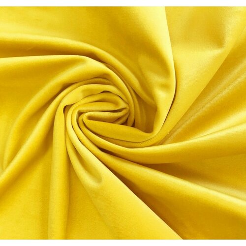 Мех искусственный плюш желтый для пошива игрушек одежды обивки мебели высота ворса 15 мм 150х50 см 480₽