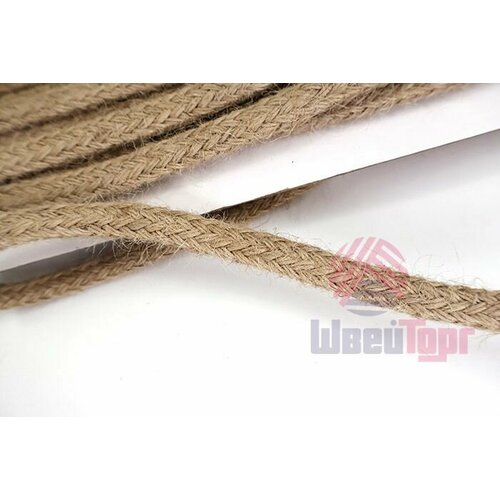 Тесьма плетенная из льна 1см10 метров 194₽