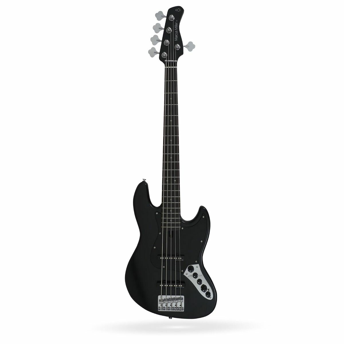 Sire V3-5 BKS 5-струнная бас-гитара, форма Jazz Bass, активная электроника, цвет черный матовый