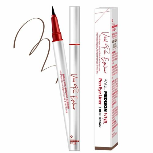 PAUL MEDISON Vivid Pen Eyeliner Deep Brown Водостойкая подводка для глаз Коричневый05г 920₽
