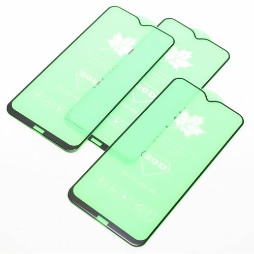 Защитное стекло с рамкой 3D олеофобное покрытие для Xiaomi Redmi 7Redmi 8Redmi 8A Черное Комплект 3 шт 512₽