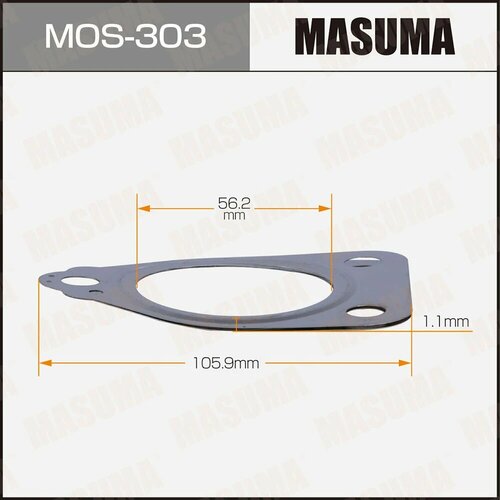 Прокладки глушителя 56.2x105.9x1.1 Masuma MOS-303