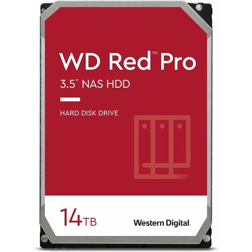 Жесткий диск HDD WD SATA3 14Tb Red Pro for NAS 7200 512Mb 1 year warranty 51600₽