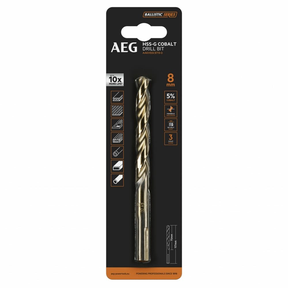 Сверло AEG AAKHSSCBT8-0