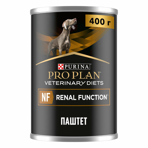 Влажный корм Pro Plan Veterinary NF Renal Function для взрослых собак при патологии почек, паштет, 400г х 6шт