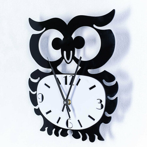 Часы аппликация 29х29 см Сова 1835₽