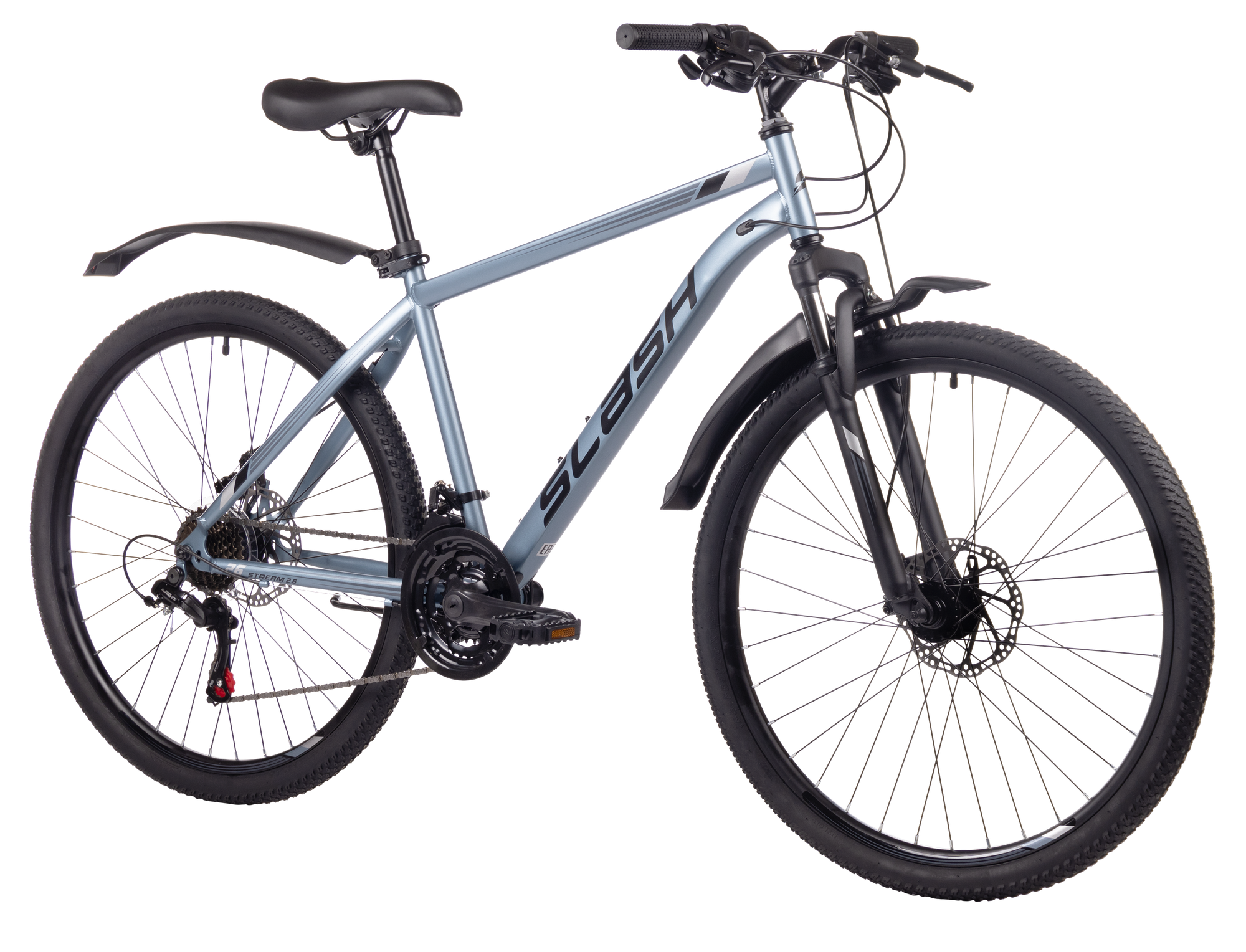 Горный велосипед Slash Stream (2024) Серый, 19 рама, 21 скорость, 26 колеса (рост 172-183 см)
