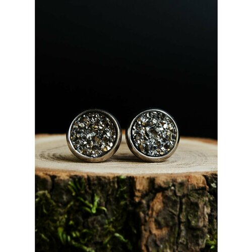 Серьги пусеты DARAMI, серый