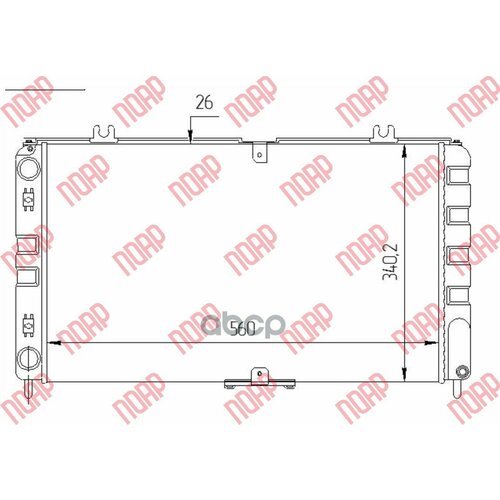Радиатор Ваз-2170 Под Конд. Panasonic Авто-Радиатор поар арт. POAR1113073