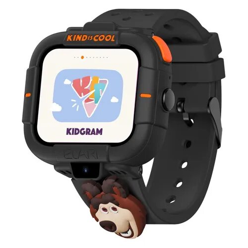 Детские смарт-часы Elari KidPhone Маша и Медведь черный