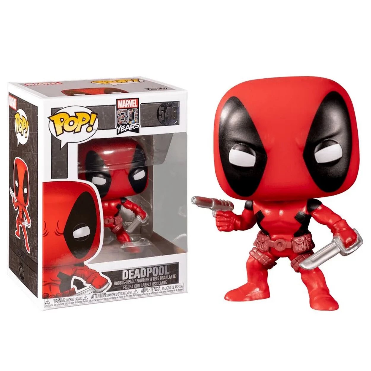 Фигурка Funko POP! Дэдпул с кинжалом и пистолетом (Deadpool) #546