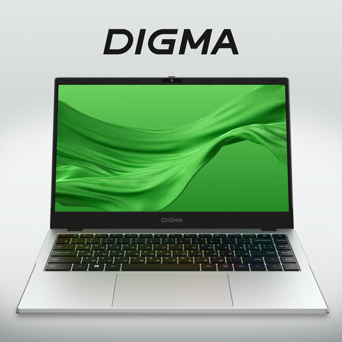 Ноутбук Digma EVE P4851 14 IPS Intel N-series N200 LPDDR5 16ГБ SSD 512ГБ Intel UHD Graphics интегрированное серебристый dn14n2-adxw01 33990₽