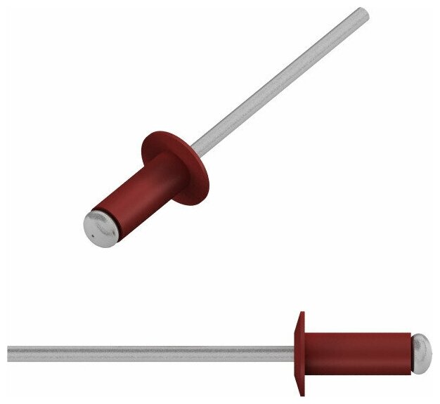 Заклепка вытяжная 4,8х12 мм алюминий-сталь RAL 3011 STARFIX 150 штук SMP2-50190-150