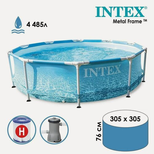 Изображение товара Круглый каркасный бассейн Intex 305х76см + фил.-насос 1250л/ч
