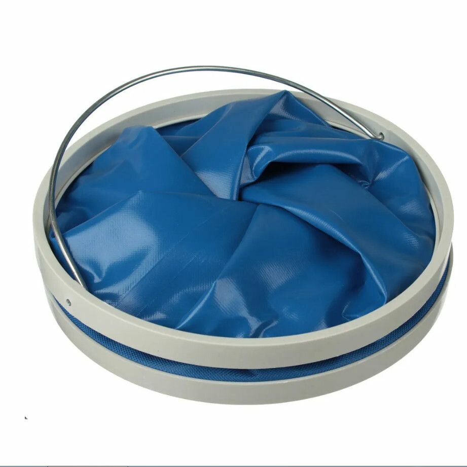 Ведро складное 9 л, автомобильное , уникальная конструкция , кольца — фото 1