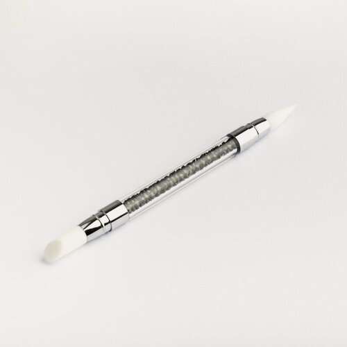 Изображение товара Кисть силиконовая двусторонняя Zoo Nail Art скошенный овал + конус №1436