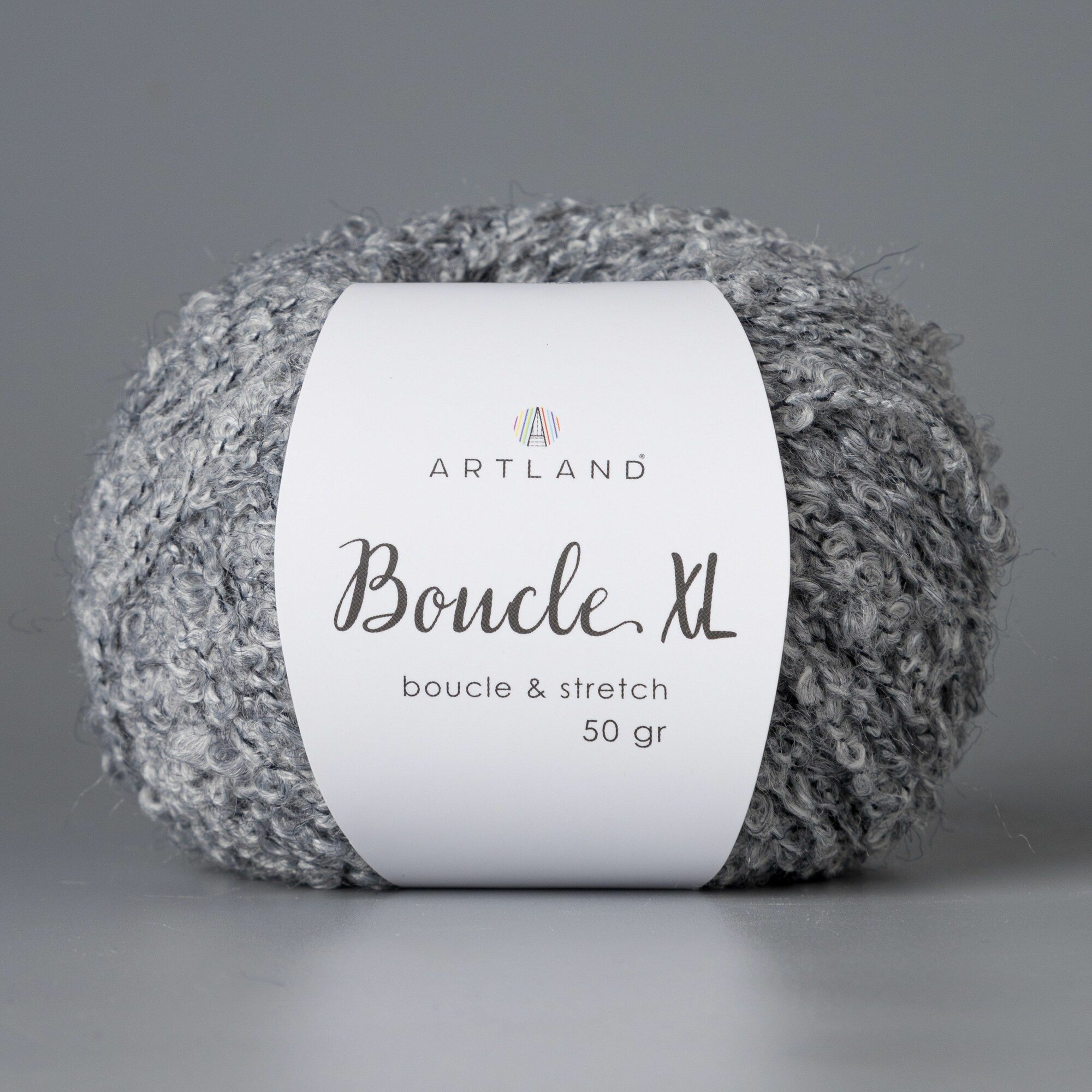 Пряжа для вязания Boucle XL Artland 1 моток (115 м, 50 гр), цвет 03 темно-серый