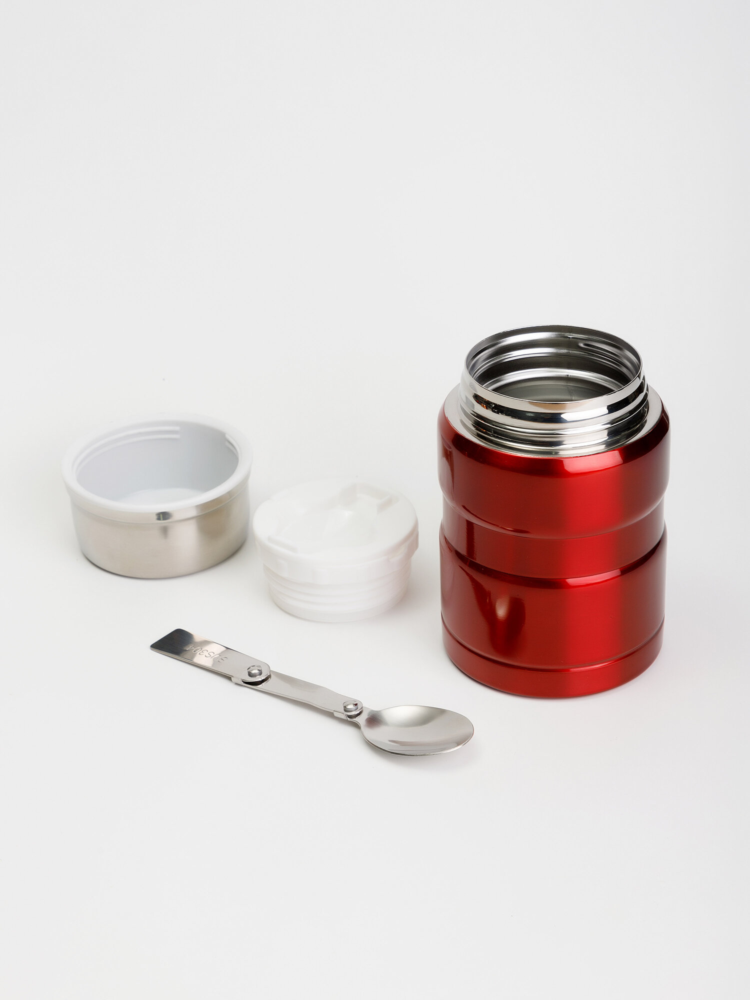 Термос для супа герметичный 500 мл красный — фото 1